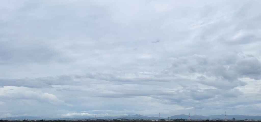 相手がいなくても自分を見張っていた頃を思わせる、動きのない曇り空
